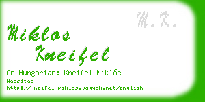 miklos kneifel business card